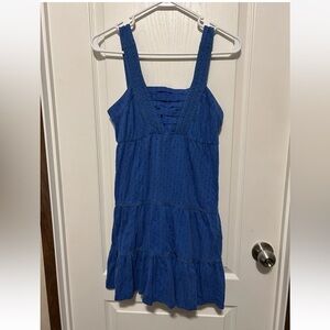 Vintage Billabong Women's Small Sundress - Royal Blue Patterned